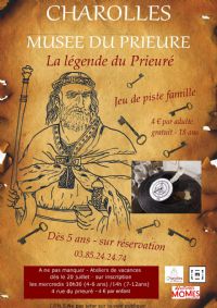 Jeu de piste famille La légende du prieuré. Du 15 juillet au 30 septembre 2022 à Charolles. Saone-et-Loire. 